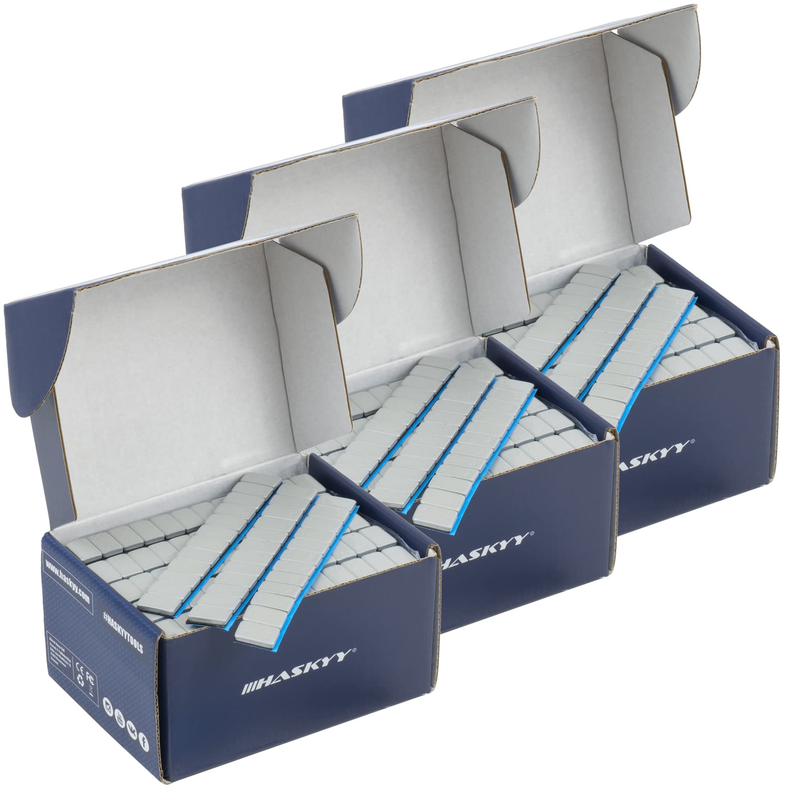 HASKYY 3 x 6 kg, 18 kg, ciężarki do wyważania 12 x 5 g, ciężarki do wyważania 300 batoników 5 g x 12
