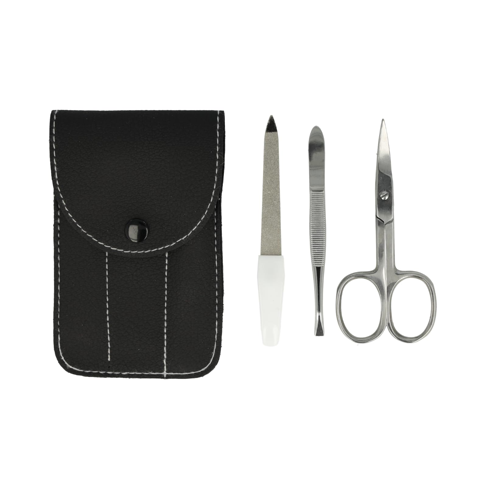 Clauss Set per la cura delle unghie con forbici, lime e pinzette | Set per unghie premium per manicure e pedicure | Astuccio per unghie per uso quotidiano e viaggi | BC-S10044