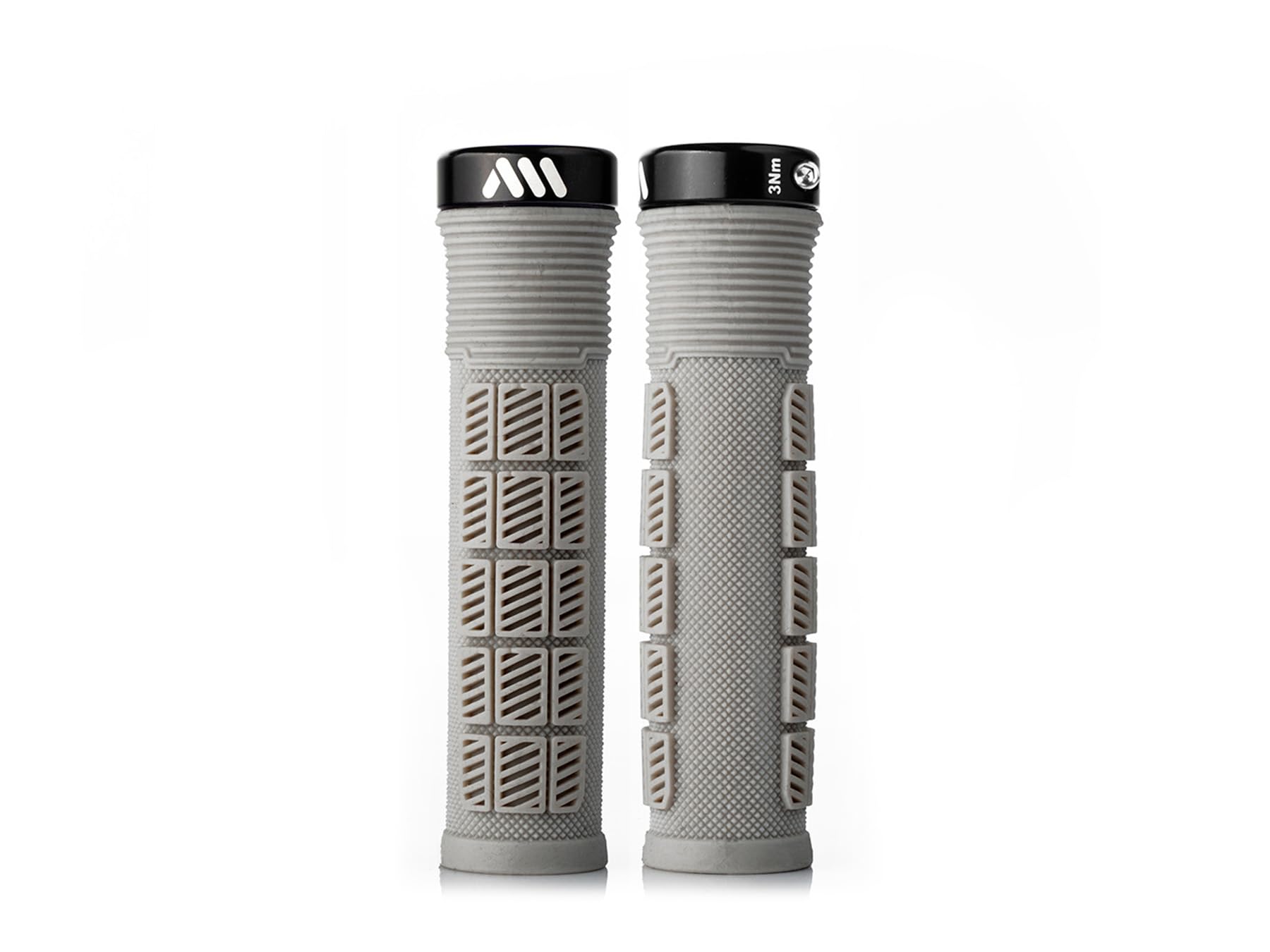 All Mountain Style AMS Rise Bicycle Lock-on Handlebar Grips, Grey