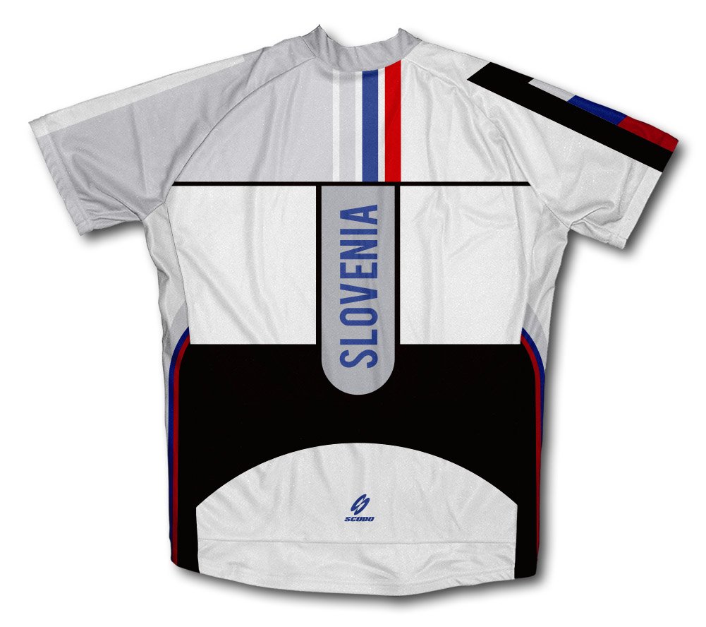 ScudoPro Slovenia Short Sleeve Cycling Jersey for Men - Size S White