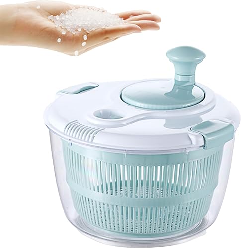 Miniatura 9 de Spinners de ensalada de 5 litros de capacidad, material mejorado de resistencia a caídas y altas temperaturas, molinillos para secador de verduras y