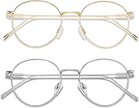 Vista 9 de ANDWOOD Gafas de bloqueo de luz azul para mujeres y hombres, computadora de cara pequeña, bloqueador de luz azul transparente, marco de metal súper