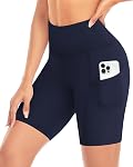 CTHH Biker Shorts Women with Pockets 8" High Waisted Workout Gym Shorts Athletic Yoga Summer Spandex Running Swim Shorts