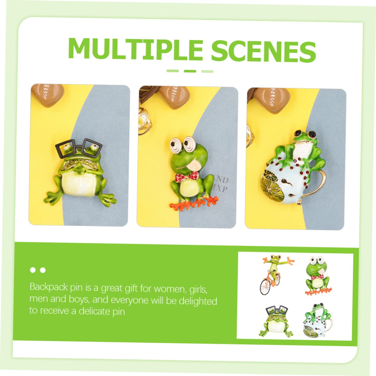VALICLUD Frosch Brosche abstecknadeln trachtenbrosche Kopftuch Brosche Cartoon Tier Brosche Wäscheklammer Cartoon-Rucksäcke Stift Brosche aus Anstecknadel für Kleidung