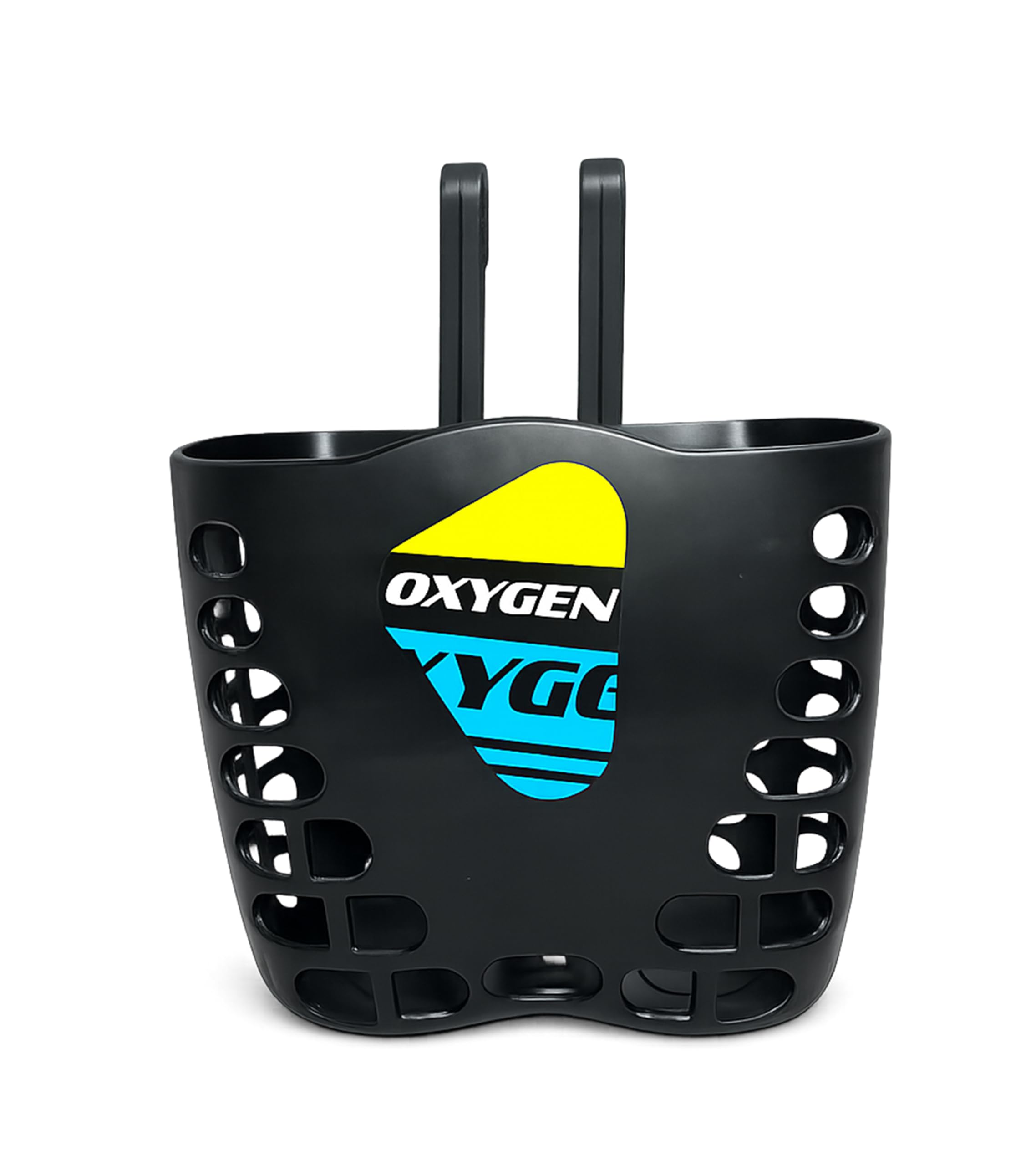 OXYGEN Front Bicycle Basket for Kids Handlebar Mount Plastic Bicycle Basket Lightweight Cycle Basket for Bicycle Front Storage for Toys Bottles Accessories Black-image-11