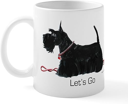 CafePress  Scottie Let's Go! Taza de café, taza de café única., S, Blanco