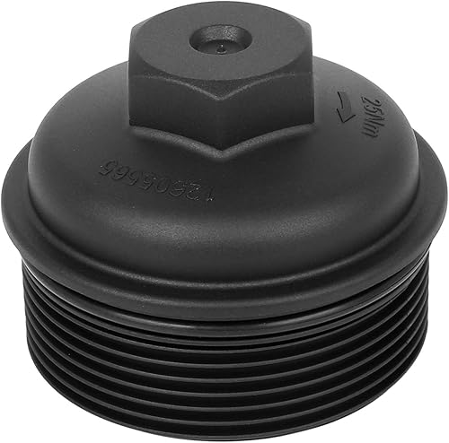 X AUTOHAUX Tapa de filtro de aceite negra 12605565 Reemplazo para Buick para Chevrolet para GMC