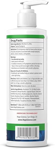 Miniatura 3 de ACTIVE AGAIN Hope Science Cream, 16 onzas Clínicamente probado para restaurar la salud y la movilidad de las articulaciones, artritis, músculo,