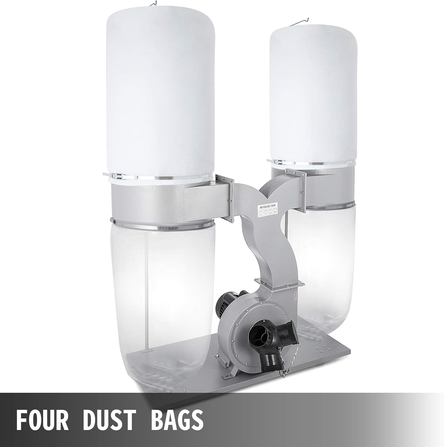 Mophorn 3HP Dust Collector with 2800 CFM Air Flow Bag Dust Collector 110V Portable Dust Collector 5 Micron Bag Filtration - - 