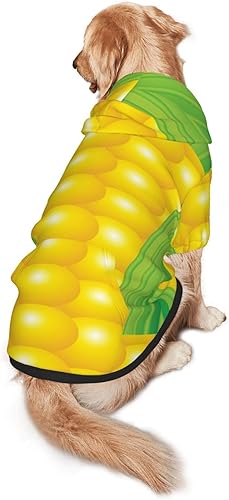 Miniatura 1 de Sudaderas con capucha para perro con patrón de mazorcas de maíz maduro, ropa para mascotas, disfraces, sudadera de invierno, trajes para perros y