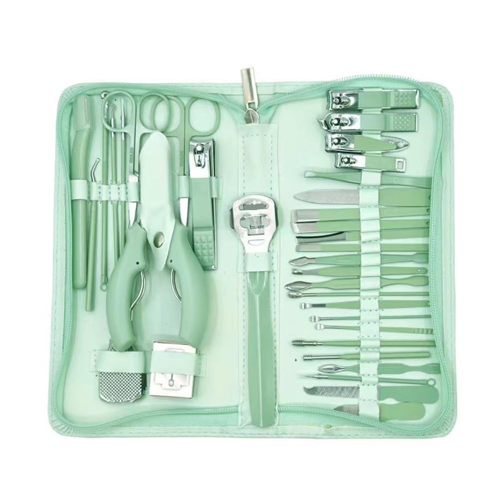Coupe-Ongles kit de manucure 35 pièces acier inoxydable avec trousse de soin