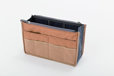 Amazon Co Jp ライフエイド マチが広がるバッグインバッグ ブラウン シューズ バッグ