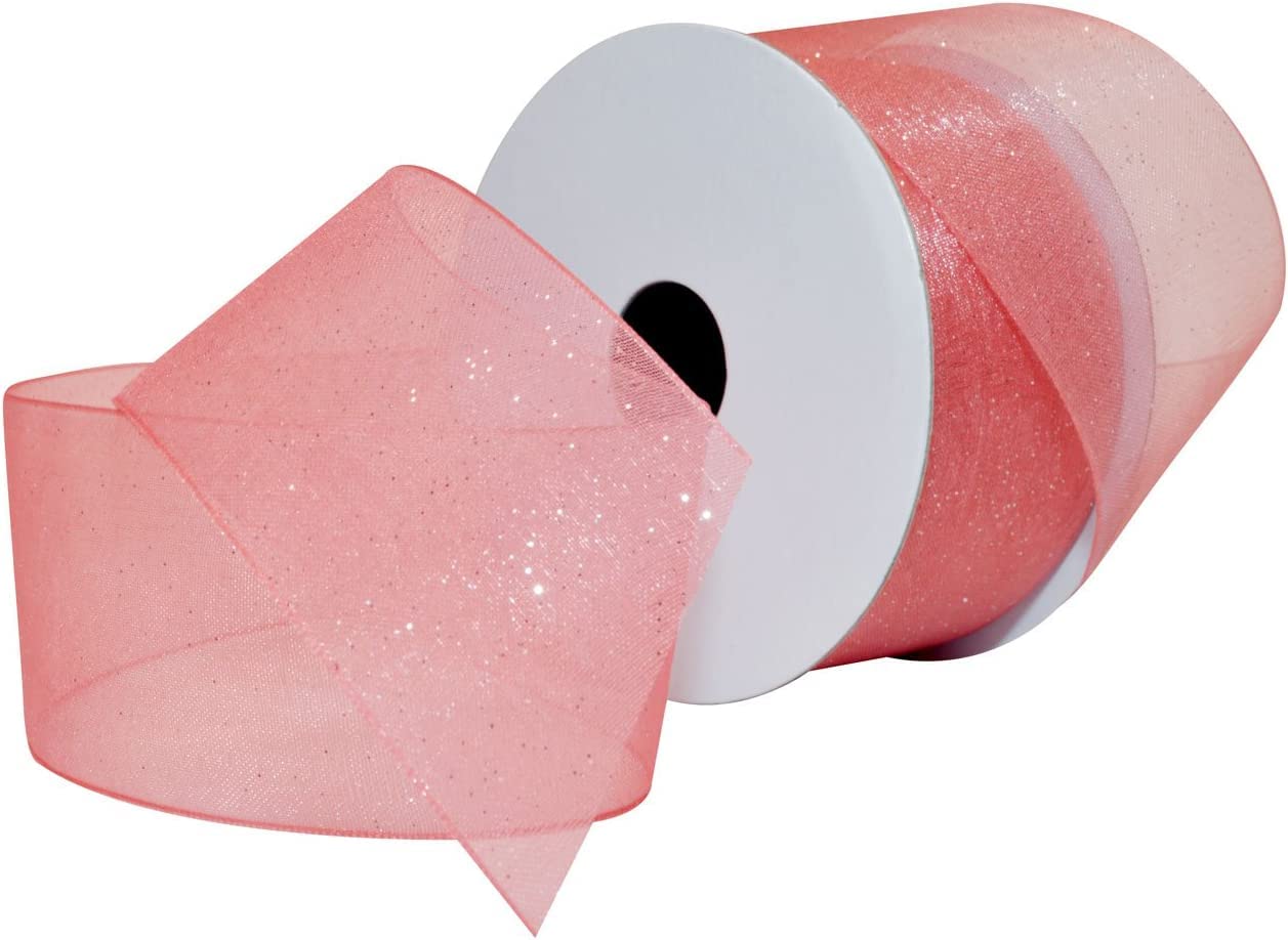 Ruban nylon corail pour décorations de mariage et emballages festifs