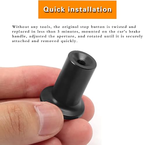 Miniatura 5 de QODOLSI 2 piezas GT86 botón de deriva modificado para pomo de giro de automóvil, accesorios de metal duraderos para manija de freno de vehículo,