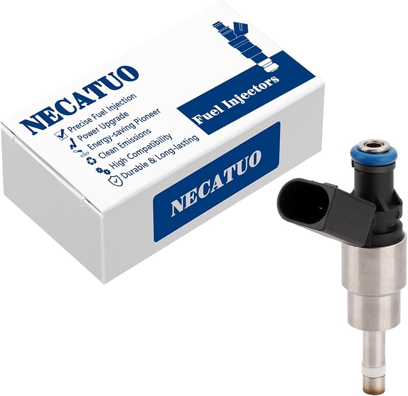 Bico injetor de combustível NECATUO para Audi A3 A4 Quattro TT e Volkswagen Eos GTI Jetta Passat 2.0L L4 2005 a 2008 – 1 unidade