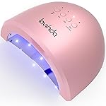 Lavinda UV LED Nail Lamp for Gel Polish, 48W UV Light for Nails Professional Nail Dryer Fast Curing Lamp with 4 Timers, Smart Sensor, Detachable Base for Hands & Feet Home Salon DIY Manicure - Pink