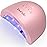 Lavinda UV LED Nail Lamp for Gel Polish, 48W UV Light for Nails Professional Nail Dryer Fast Curing Lamp with 4 Timers, Smart Sensor, Detachable Base for Hands & Feet Home Salon DIY Manicure - Pink