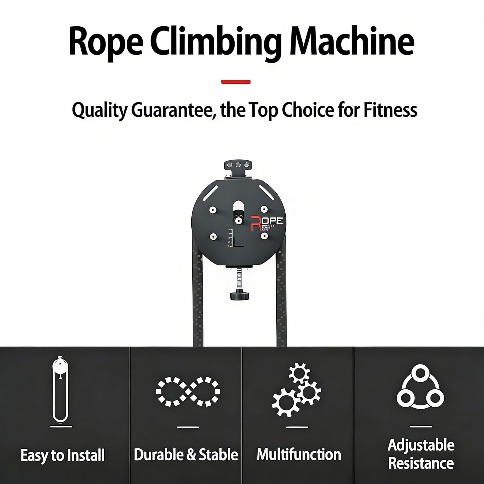 Entrenador De Cuerda Infinita, Entrenamiento De Fitness Con Cuerda De Tracción For Entrenam, Máquina De Poleas De Resistencia Ajustable, La Espalda y El Tronco，Mejora La Flexibilidad, La Coordinació