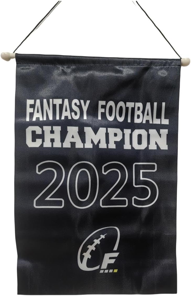 Fantasy Football Championship Banner Flags Trophy, 8.7 x 13.2 Inch (2025)