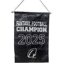 Fantasy Football Championship Banner Flags Trophy, 8.7 x 13.2 Inch 2025