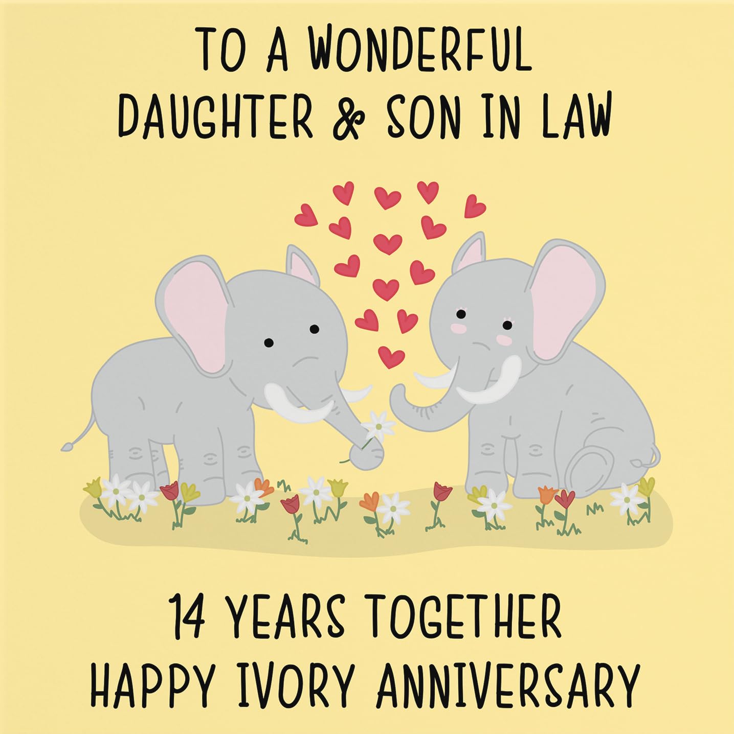 Hunts England, Daughter And Son In Law 14th Anniversary Card, To A Wonderful Daughter & Son In Law, 14 Years Together - Image 2