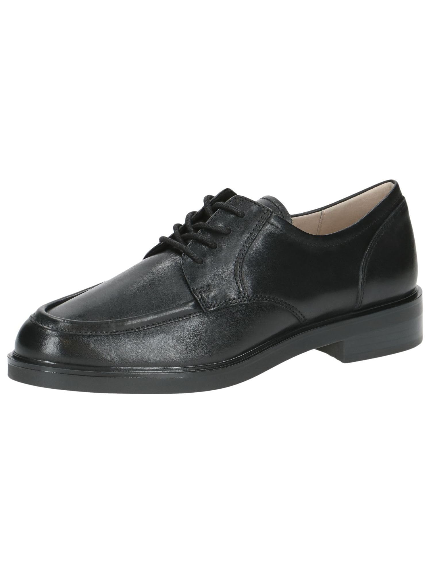 CAPRICE Women's Elegant Leather lace-up Shoes, Black (Black Nappa), 4.5 UK