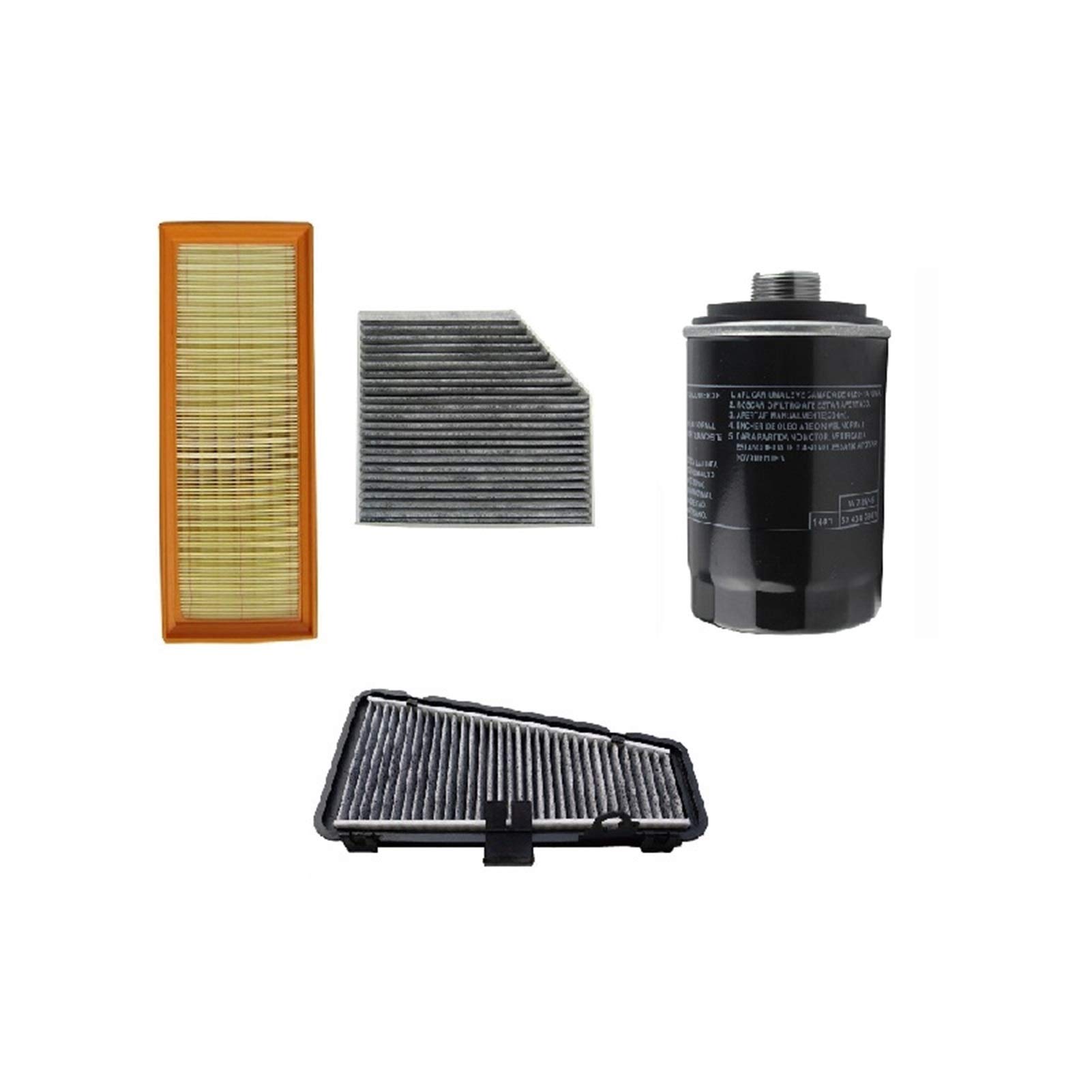 4 szt. Filtr kabinowy filtr powietrza filtr oleju, dla, A4 B8 2007-2016/A5 8T 8F 2009-2017/ Q5 8R 2008-2019
