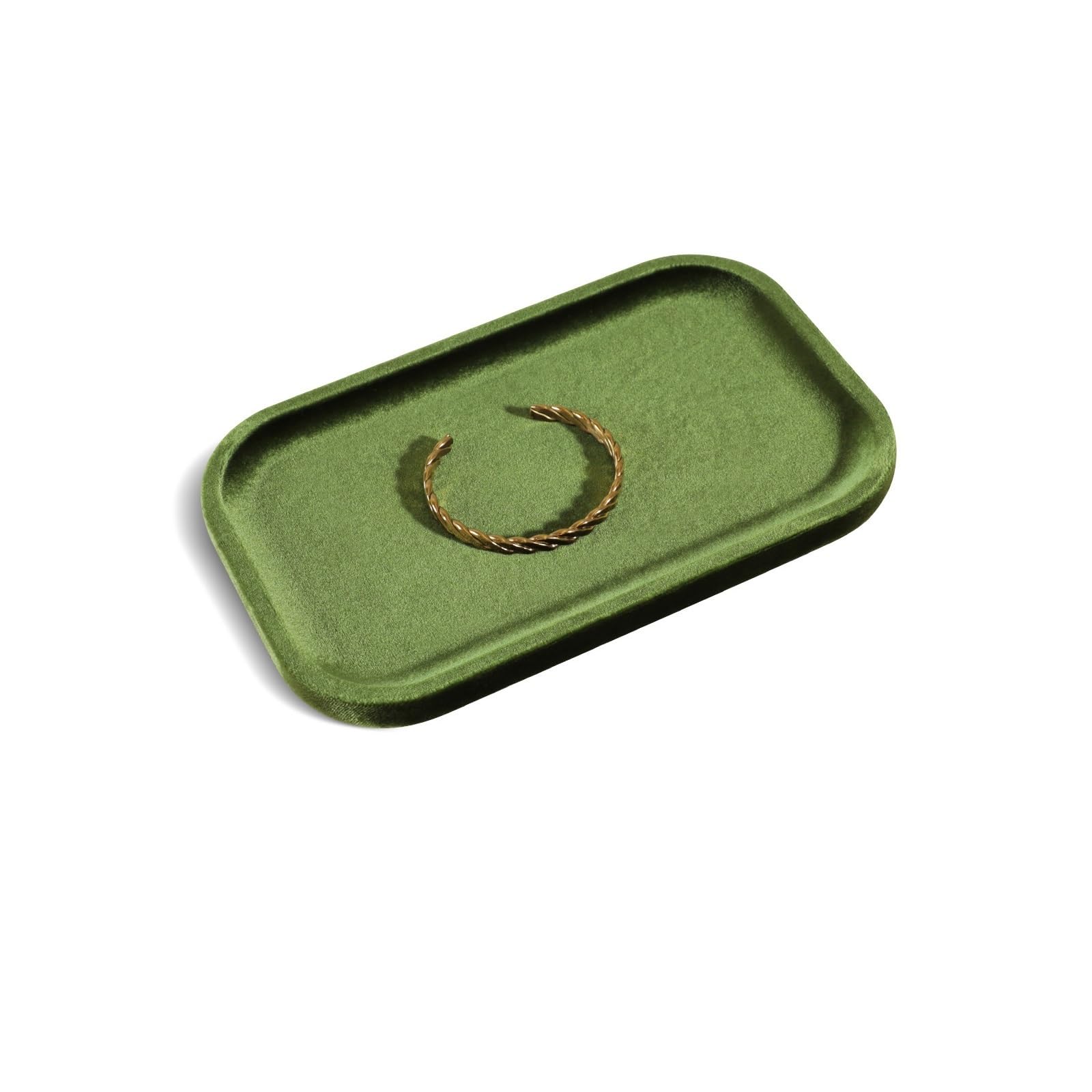 YGMNQAL Velvet Jewelry Tray Velvet Jewelry Flat Tray Ring Bracelet Necklace Earring Display Dish For Store Retail Counter Exhibition