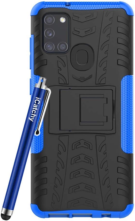 iCatchy For Samsung Galaxy A21S Case, Heavy Duty Hard Tough Dual Layer Hybrid Shockproof Cover compatible For Samsung Galaxy A21S Phone Case (Blue) 3 61FCs6jdIIL. AC SL1000