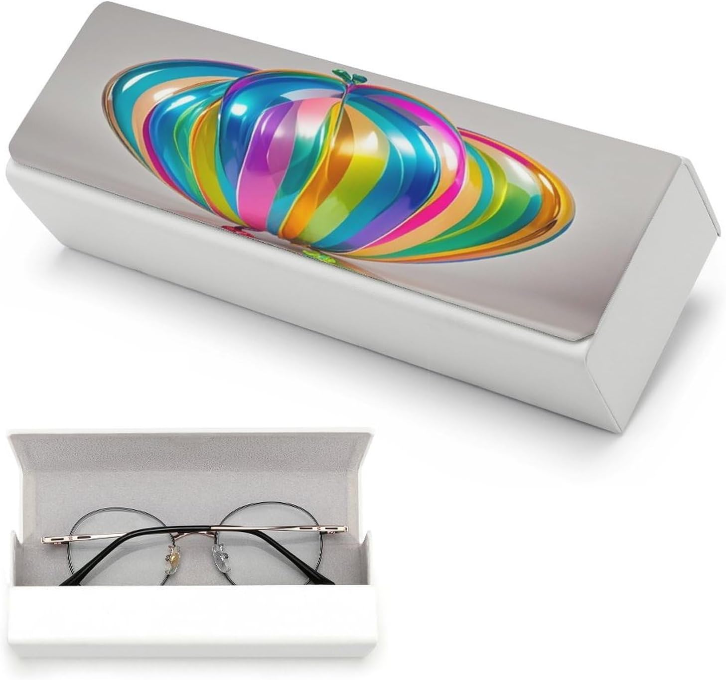 Shaped Balloon Glasses Case Eyeglasses Case with Cleaning Cloth Premium Leather Spectacle Cases - Thoughtful Gift for Friends & Loved Ones image 5