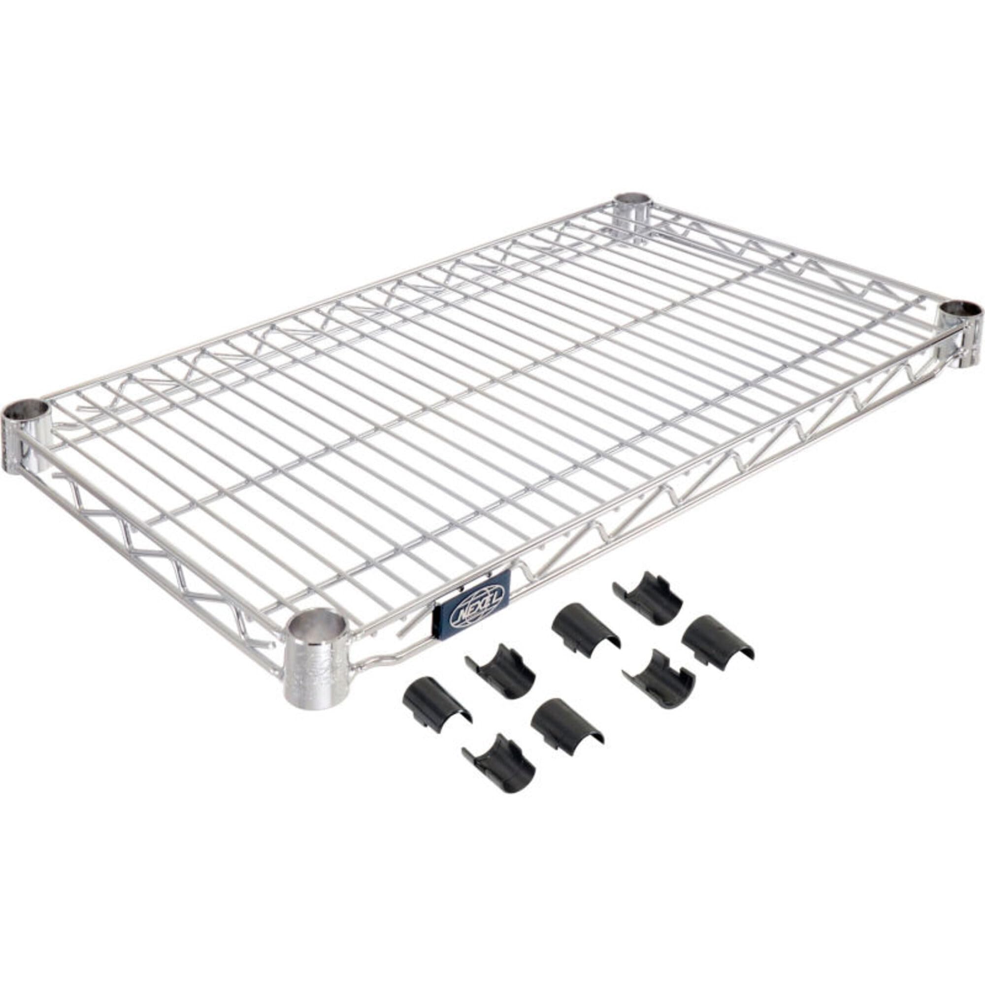 Nexel Additional Wire Shelf for Wire Shelving Units, 600-800 lb Capacity, 14"W x 30"L, Chrome Finish