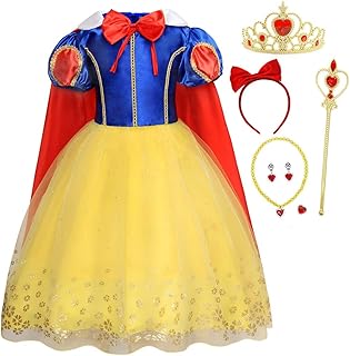 HenzWorld Ropa para niñas, disfraz de princesa, fiesta de cumpleaños, cosplay, regalos de Navidad, trajes de diadema