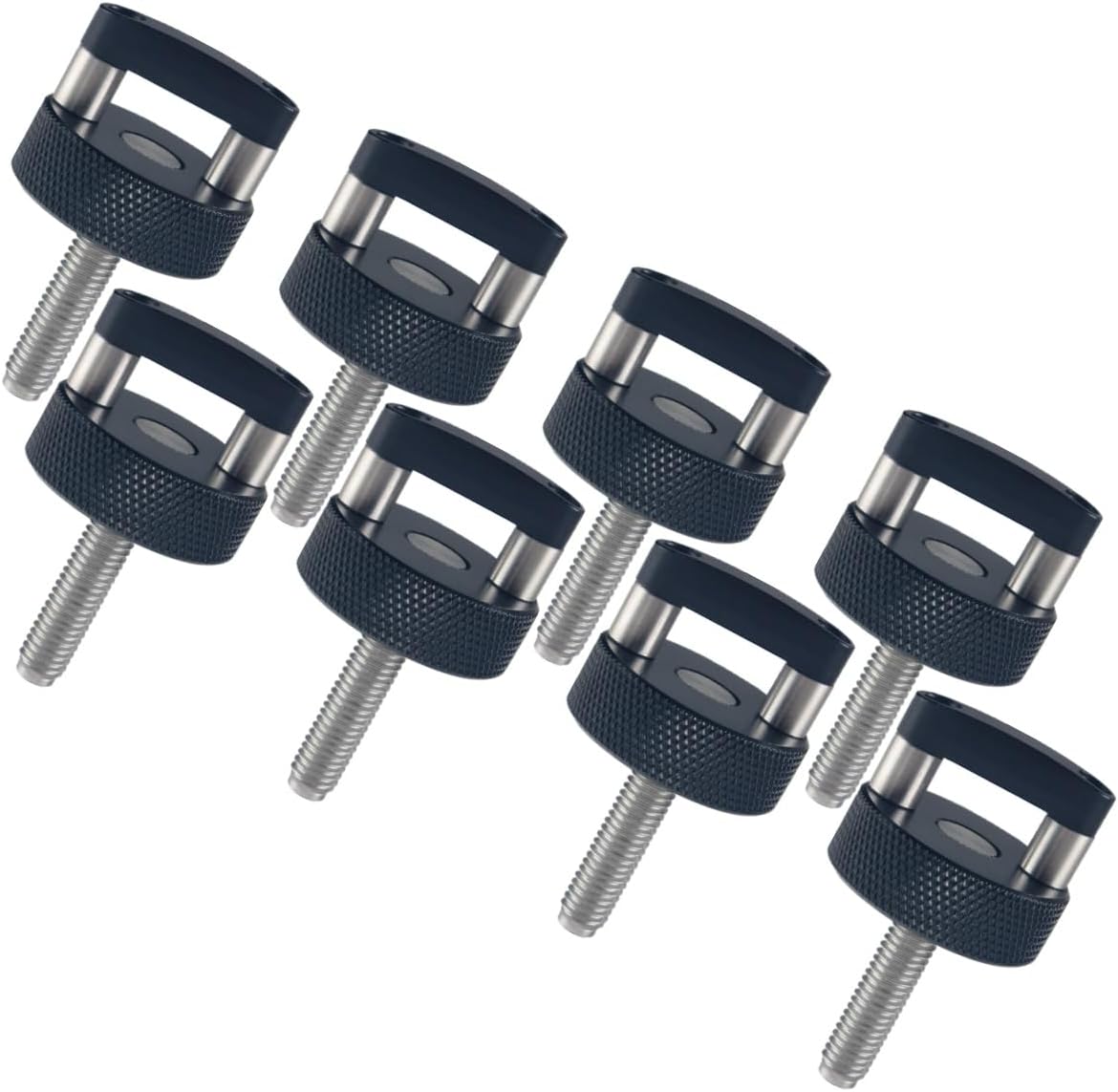 DEWHEL Hard Top Quick Removal Fastener Thumb Screw W/D Ring Compatible with Ford Bronco 2 & 4 Door 2021 and up Black