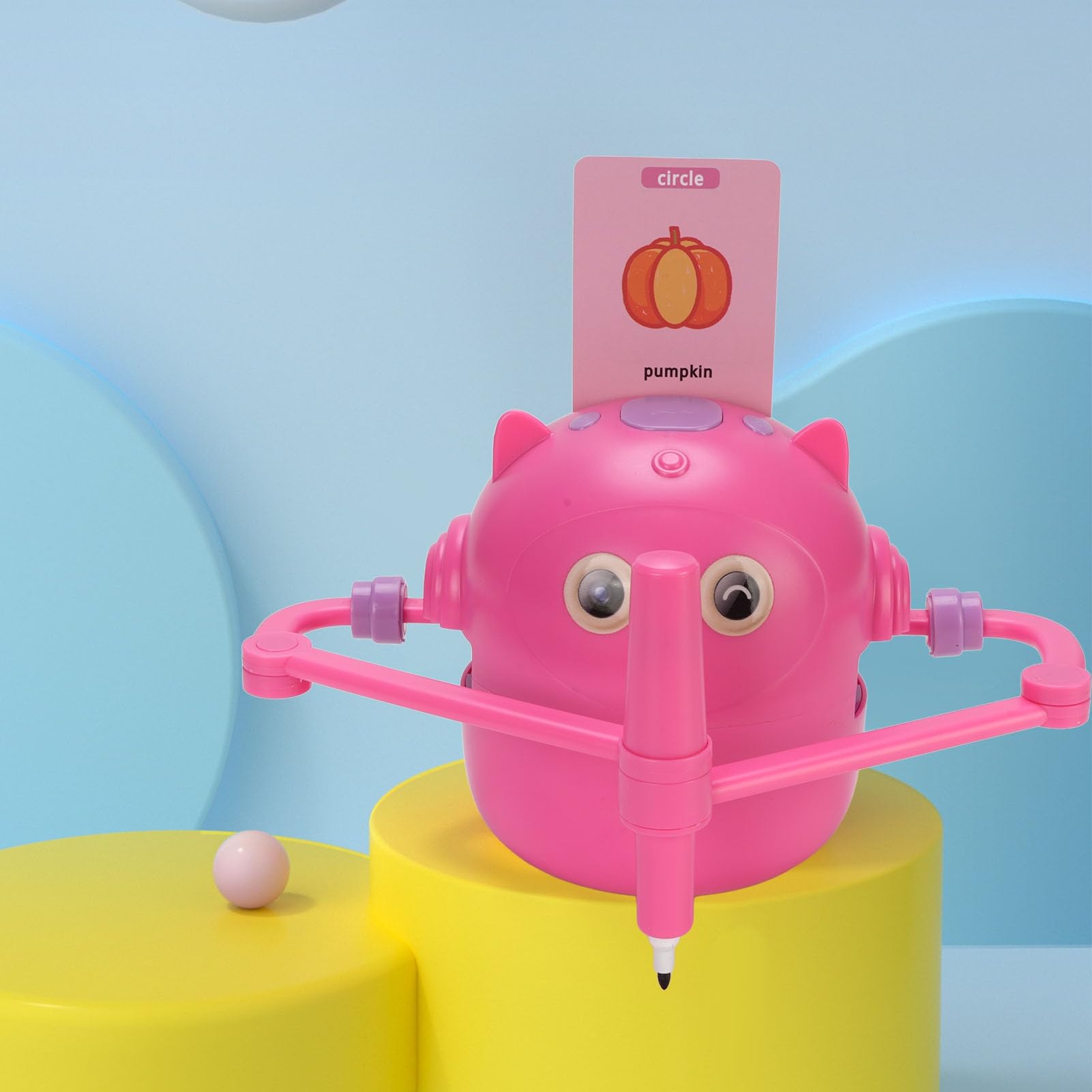Inteligentny Robot Rysujący Interaktywna Zabawka Edukacyjna z 2 Długopisami dla Dzieci w Wieku 5 Lat i Starszych 100 Arkuszy Kart