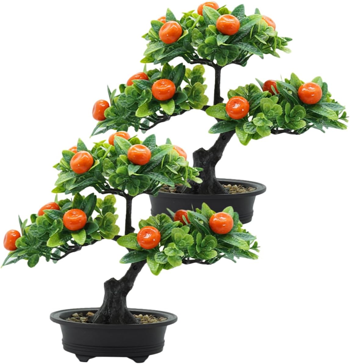 2pcs Home Fruit Tree Bonsai Artificial Fruit Trees for Decor Fake for Indoor Office Table Bonsai Kit