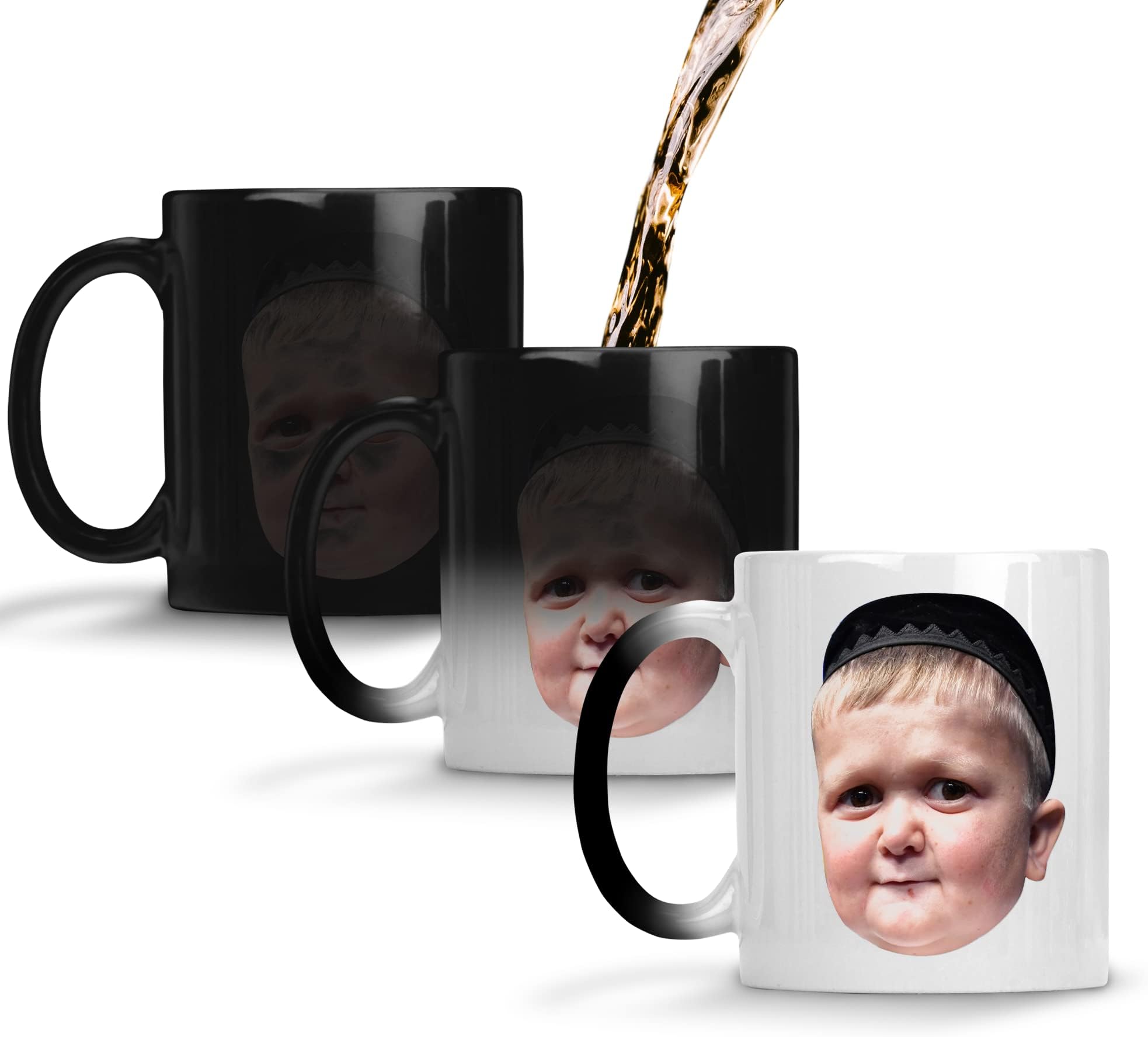 Hasbulla Colour Changing Mug Tea Coffee Cup - Novelty Russian Mini Khabib Social Media Star Influenecer Meme Famous UFC Kitchen Drinkware Gifts Presents (Colour Change)