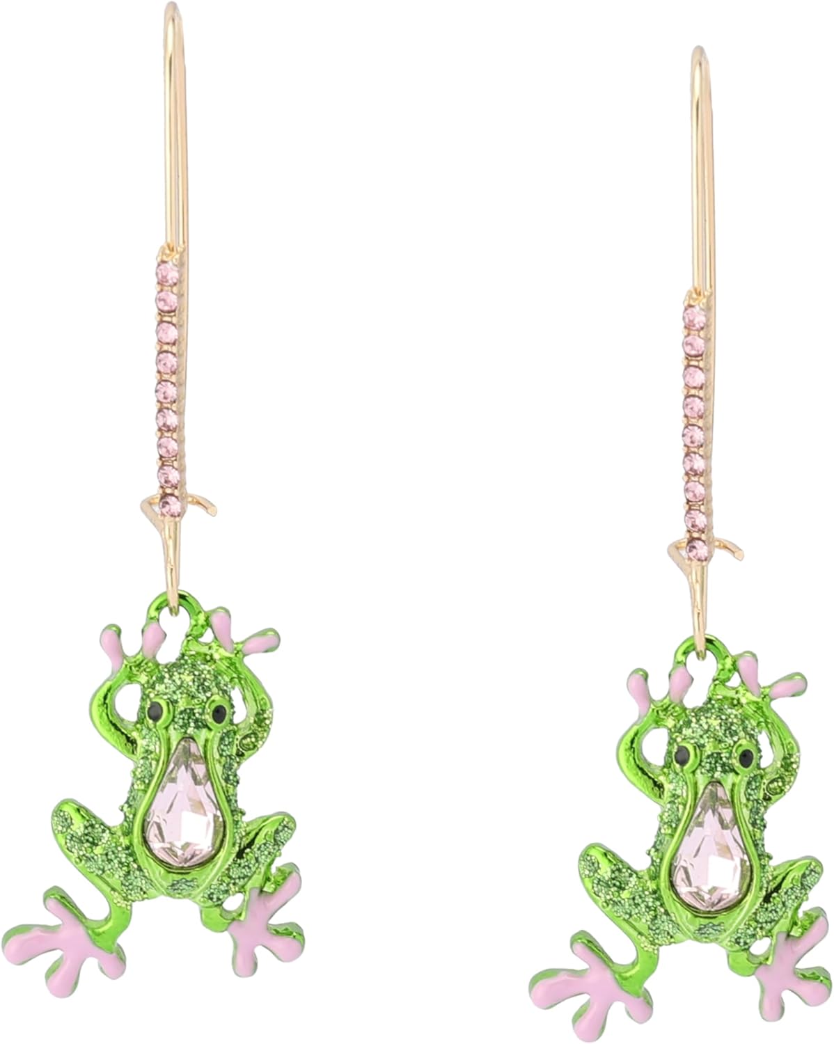 Betsey Johnson Women's Betsey's Backyard Frog Dangle Earrings