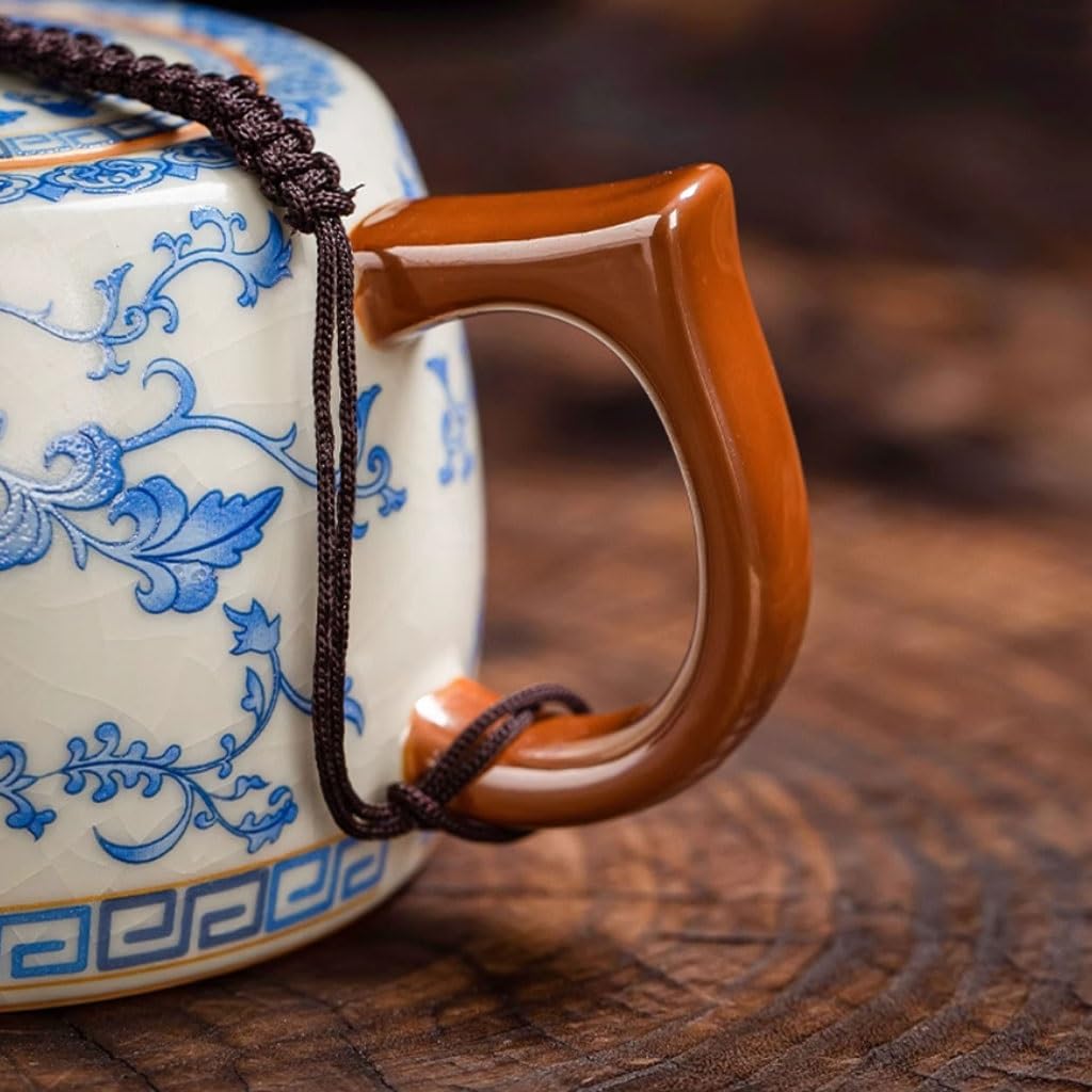 Dzbanek do herbaty ziołowej, chiński wysokiej klasy, zestaw do herbaty Kung Fu, ceramiczny dzbanek do herbaty liściastej, zaparzacz do herbaty Kung Fu