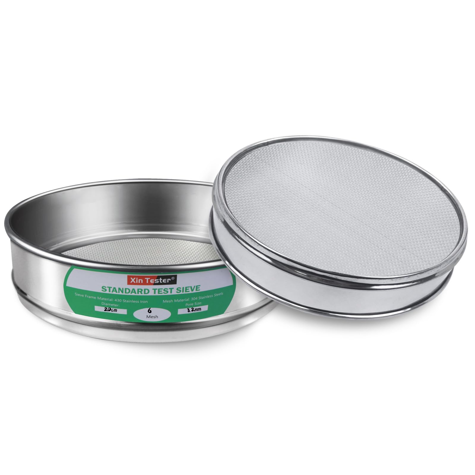 6 mesh Standard Mesh Lab Sieves Laboratory Sample Test Analysis Sieve — Amazon image 5