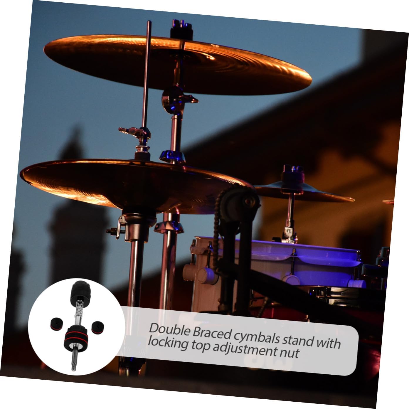 Toddmomy 1set Quick Release Cymbal Nuts Double Cymbal Stacker Accessories for Drum Kits High-grade Easy Installation Compatible Stands