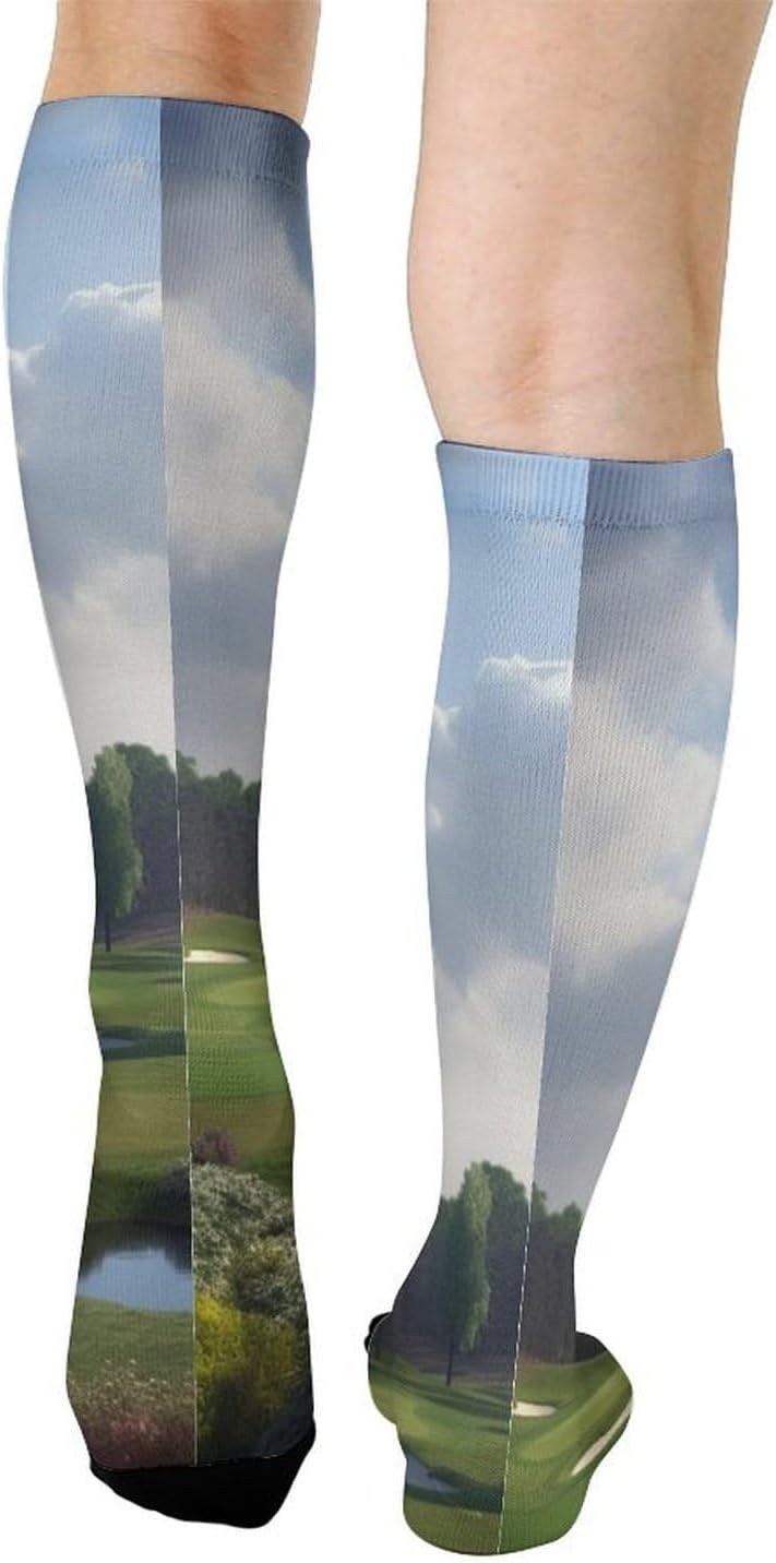 Knee High Socks Golf Course Long Tube Boot Seamless Toe
