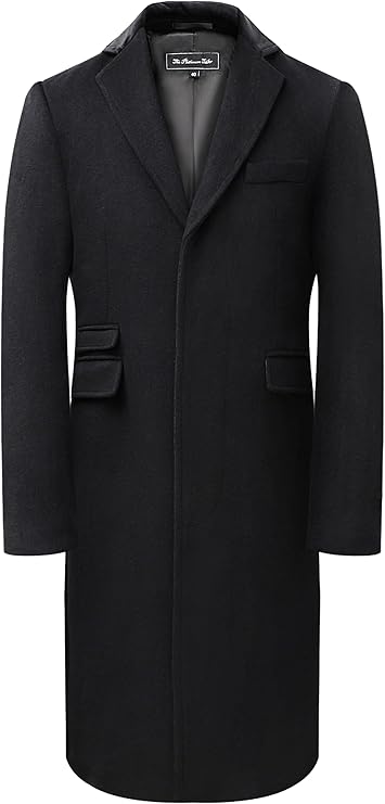 Wool Mix Double Breasted Smart Abrigo Hombre