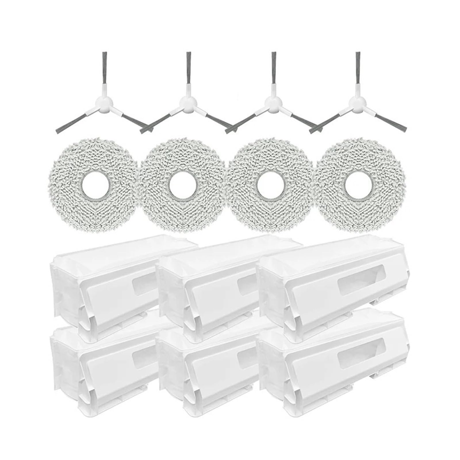 Accesorios compatibles con Xiaomi Mijia H40 / D101CN Robot Aspirador Repuestos Cepillo Lateral Principal Mopa Paño Filtro Bolsa de Polvo Reemplazo(Set-10)