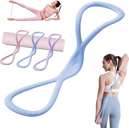 Miniatura 1 de Victoriousact Bandas de resistencia, figura 8, bandas de ejercicio para mujeres y hombres, banda de resistencia para yoga, gimnasio, con asas para
