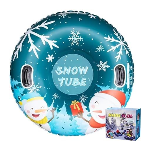 Snow Tube, 47 Inch PVC Hardy Inflatable Sleigh, Thickened Hard