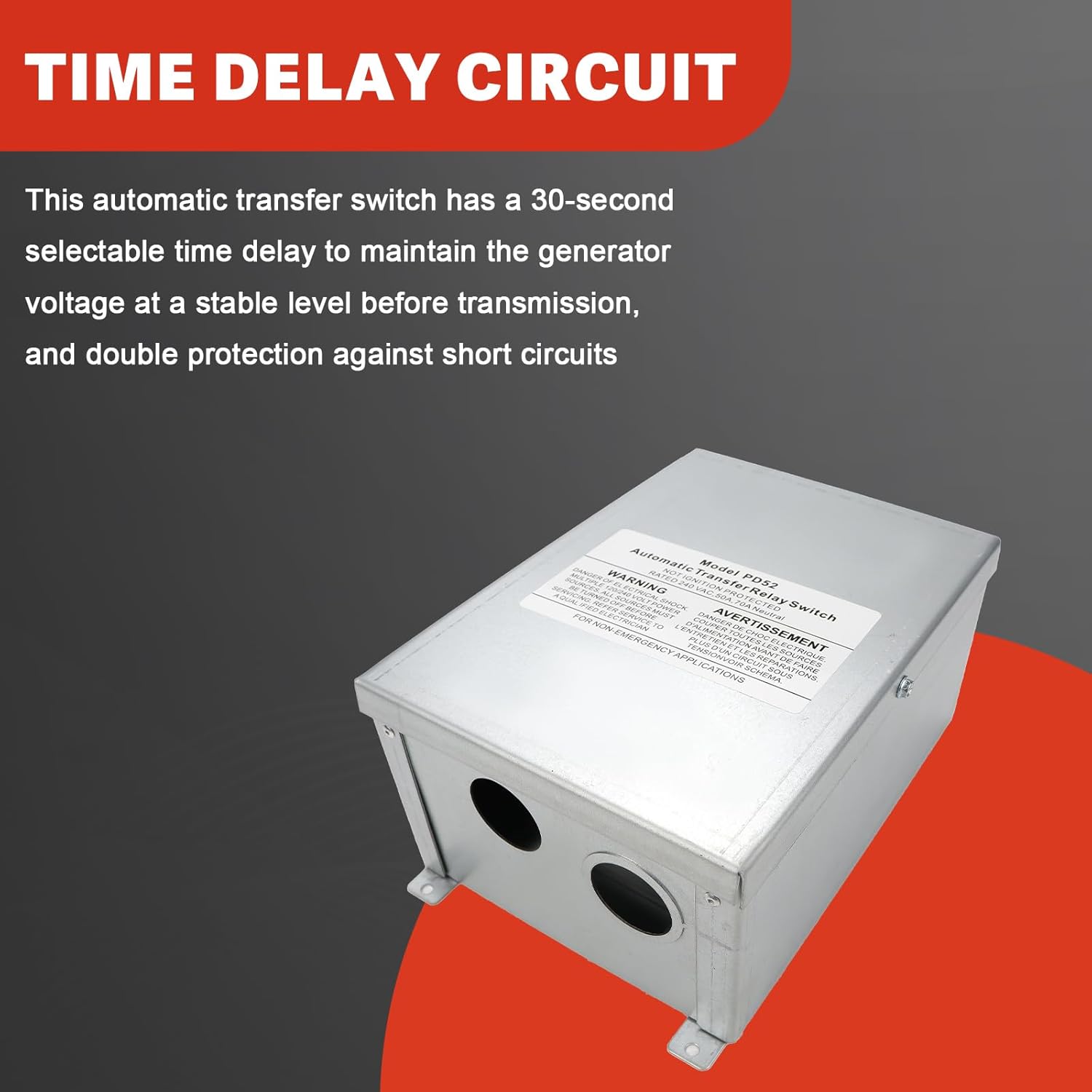 USTAR RV Automatic Transfer Switch, Automatic Transfer Relay Switch 50 Amp, 120/240 VAC for RV, Camper, Travel Trailer, Speedboats