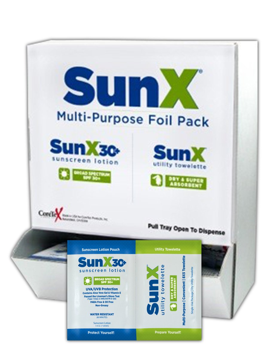 CoretexSunX SPF 30 Sunscreen Towelettes