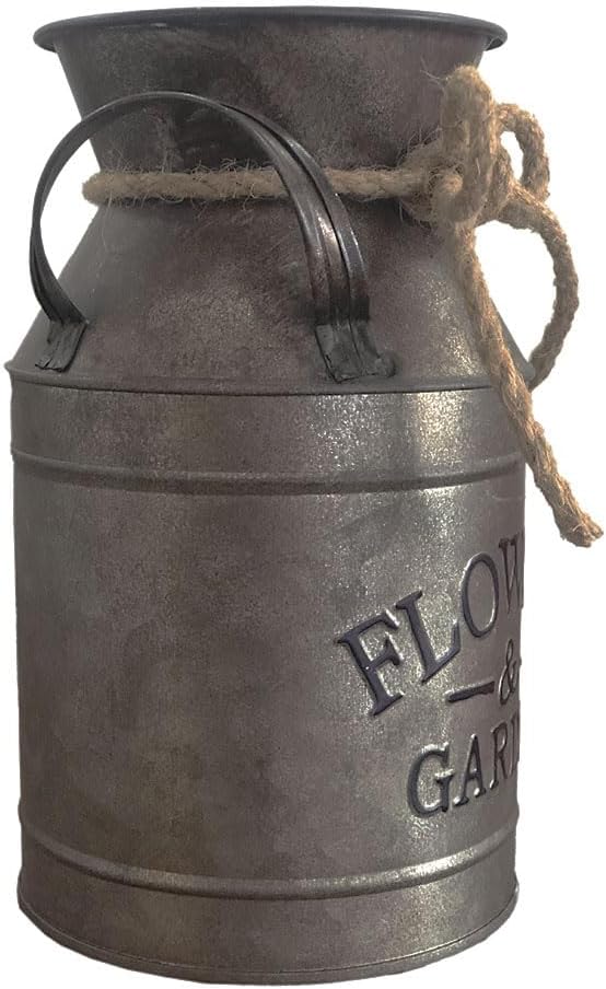 Vintage Rustic Antique Decorative Flower Vase Milk Tin Can for Centerpieces, Home Decor or Gift - Image 6