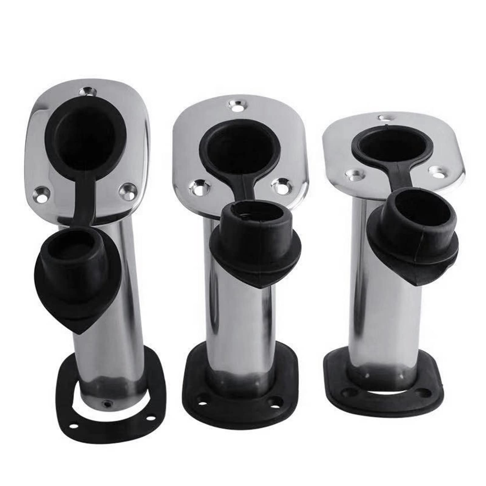 Portacanne da barca Porta da pesca in acciaio inox for barca Supporto da incasso a filo 0 ° 15 ° 30 ° PVC. Cap, tubo interno e guarnizione(30 degree)