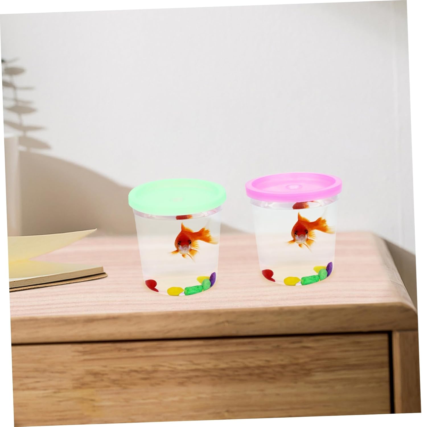 12Pcs Plastic Jellyfish Betta Flower Cups for Fish Farming